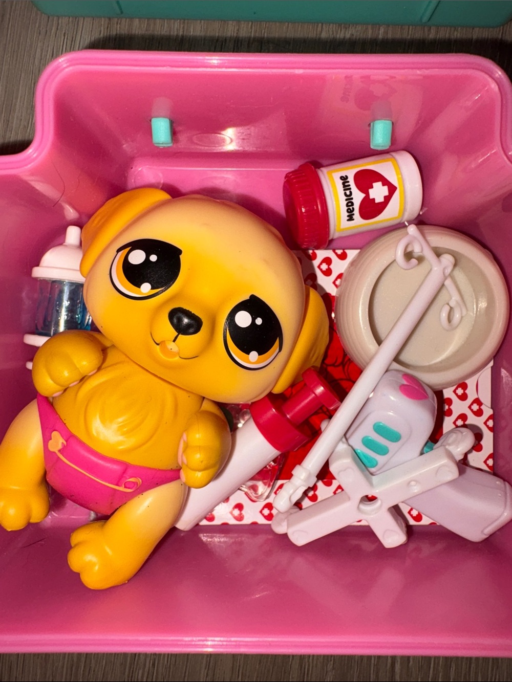 TLC Critters Boo-Boo Better- Little Pet Clinic Playset - Pink and Teal Kids Toy - Picture 7 of 13